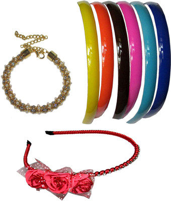 

KAJAL Combo of Multi Color Floral Hairbands Hair Accessory Set(Multicolor)