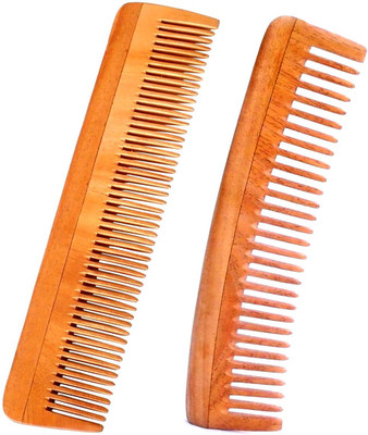 

Healthllave Neem Wood Comb (Wide Toothed & Fine Toothed)