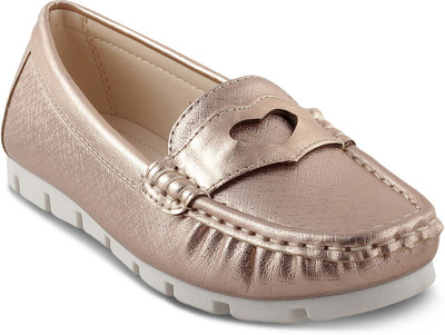 

KITTENS Girls Slip on Moccasins(Gold, Champagne