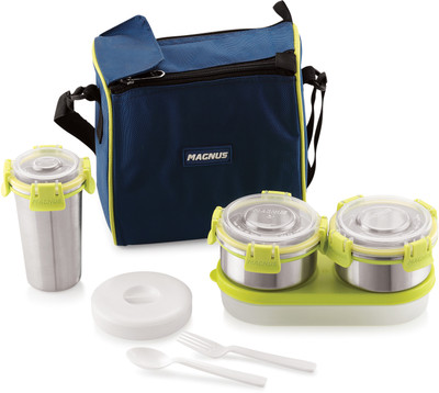 Magnus Detachable Clip Lock, Leak Proof Containers & Bag 5 Containers Lunch Box(900 ml)