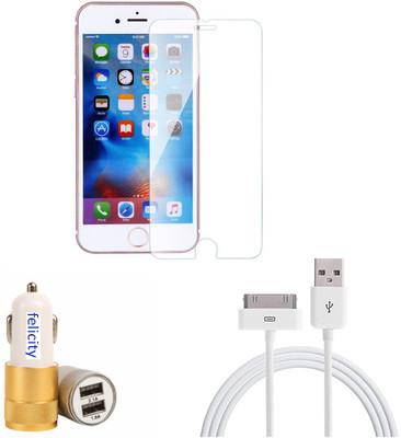 FELICITY Screen Protector Accessory Combo for iPhone 4(Multicolor)