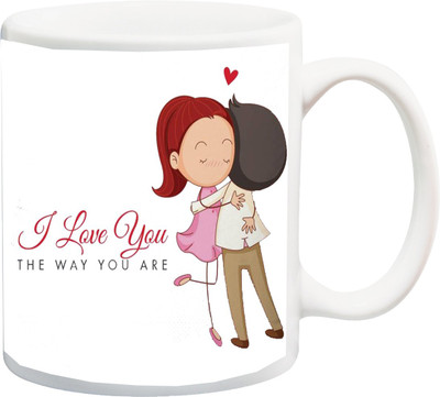

ME&YOU Love The Way You Are Printed Ceramic Mug(325 ml), Multicolor