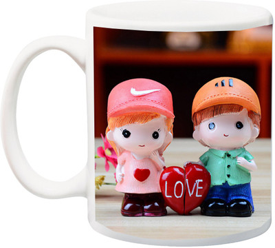 

Stylotrendz Sweet Couple Love Perfect for Birthday/Anniversary Ceramic Mug(325 ml), Multicolor