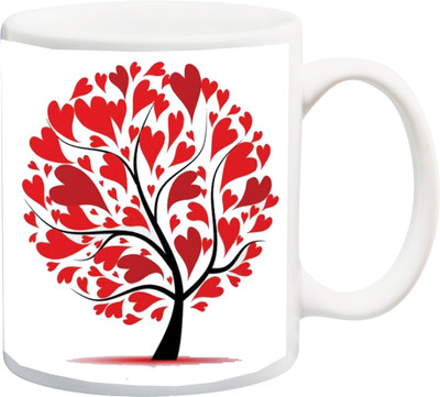 

ME&YOU Beautiful Tree To Sign Of Love Ceramic Mug(325 ml), Red