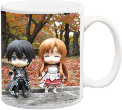 

Stylotrendz 3D Animated Cutest Couple Ceramic Mug(325 ml), Multicolor