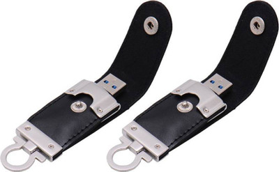 

Green Tree Leather (Pack of 2) 64 GB Pen Drive(Black)