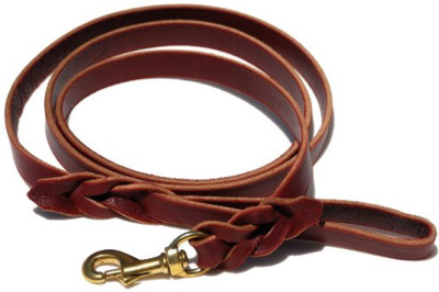 

Skora Braided Leather Leash 5 ft 5 cm Dog Strap Leash(Brown)