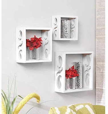 

Decorasia Square Nesting White MDF Wall Shelf(Number of Shelves - 3, White)