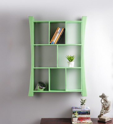 

La Stella Multi shelf Wooden, MDF Wall Shelf(Number of Shelves - 9, Green)
