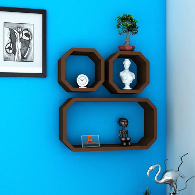 

Masterwood ractangular MDF Wall Shelf(Number of Shelves - 3, Brown)
