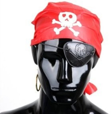 Funcart Pirate 3 Pc Set Of Bandana,Earring & Eye Patch
