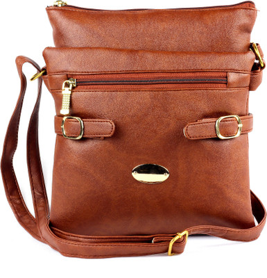 

ramposh Women Casual Brown Rexine Sling Bag