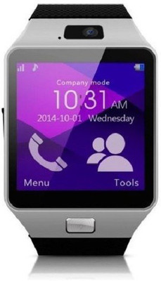 

Magic DZ09 Bluetooth Smart Watch with Camera White Smartwatch(Black Strap Regular)