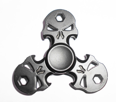 

Emob Skull Crusher Black Matte Paint Metal Fidget Hand Spinner Toy with Long Spinning Time(Black)
