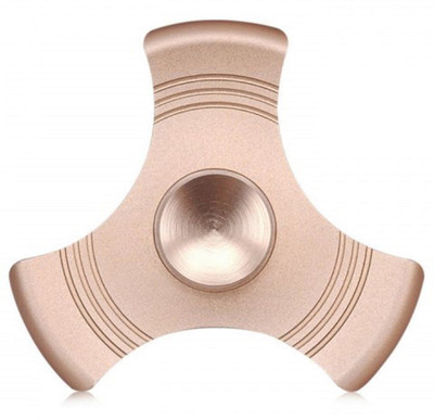 Emob Matte color Design Metal Fidget Hand Spinner with Stainless Steel Bearing Toy-Gold(Gold)