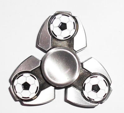 

Emob CKF Football Heavy Metal Fidget Hand Spinner Toy With Low-Friction Technology & Long Spinning Time(Silver)