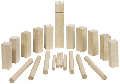 

Goki Mini-KUBB, Vikings game,with a cotton bag(Beige)