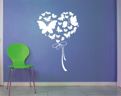 

Wall Guru  Home Décor wall Sticker Sticker(Pack of 1, White