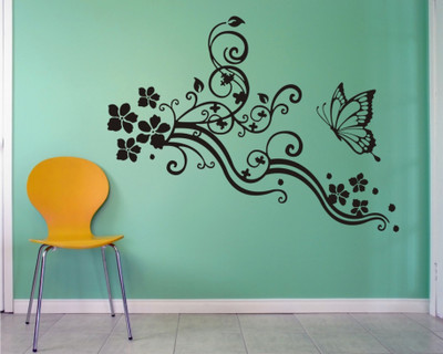 

Wall Guru  Home Décor wall Sticker(Pack of 1, Black