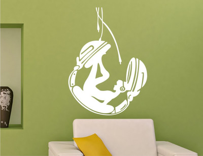 

Wall Guru  Home Décor wall Sticker Sticker(Pack of 1, White