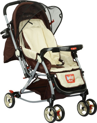 

BabyMate FLAMINGO -BEIGE & CHOCOLATE -217 Stroller Cum Rocker(Multi, Multicolor)