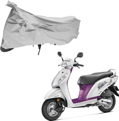 

Purpleheart Two Wheeler Cover for Honda(Activa i, Silver)