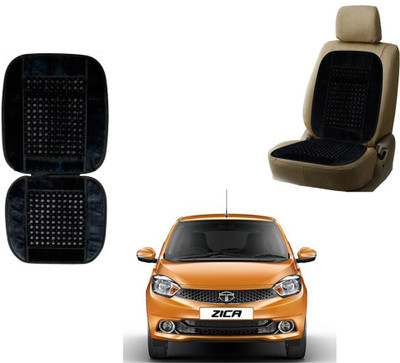 AUTO PEARL Polyester, Cotton Seating Pad For  Tata Zica(Front Seats Black)
