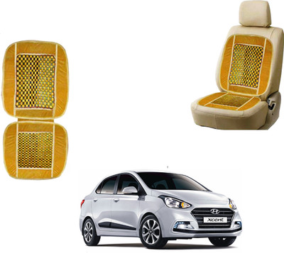 AUTO PEARL Polyester, Cotton Seating Pad For  Hyundai SS(Front Seats Beige)