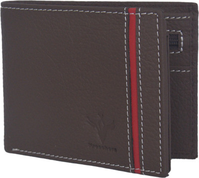 

Krosshorn Men Brown Genuine Leather Wallet(6 Card Slots)