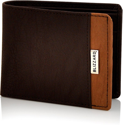

Blizzard Men Brown Artificial Leather Wallet(7 Card Slots), Brown & beige