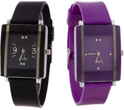 Gopal Retail Black And Purple choras watch Watch  - For Girls   Watches  (Gopal Retail)