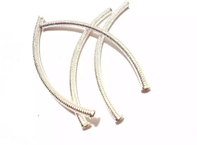 

BestUBuy Bend pipe tubes/ hollow necklace pipe silver for jewelery making, size 10 cm - 4 pieces