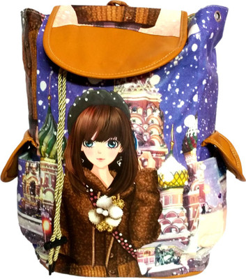 

Luxminet Casual backpack for girls 3 L Backpack(Purple)