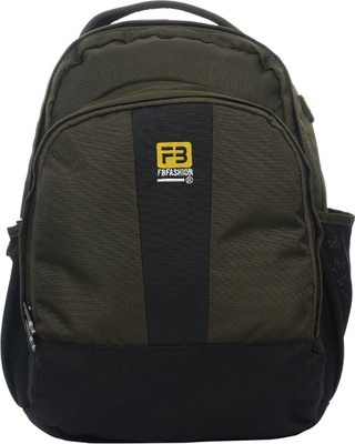 

FB Fashion SB-136 19 L Backpack(Black, Green)