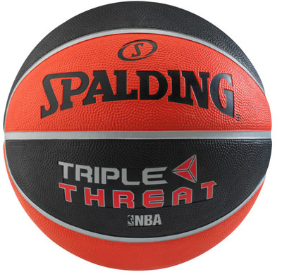 

SPALDING Triple Threat NBA Basketball - Size: (Pack of 1, Black, Red