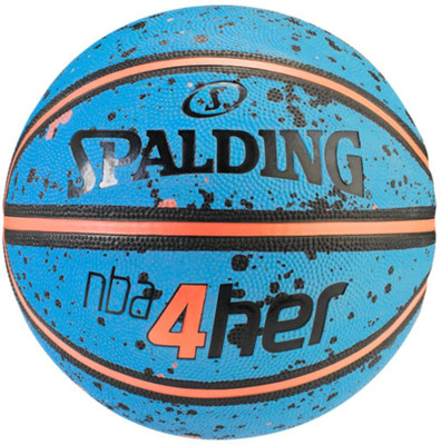 

SPALDING NBA 4Her Basketball - Size: (Pack of 1, Blue, Orange, Sky blue peach
