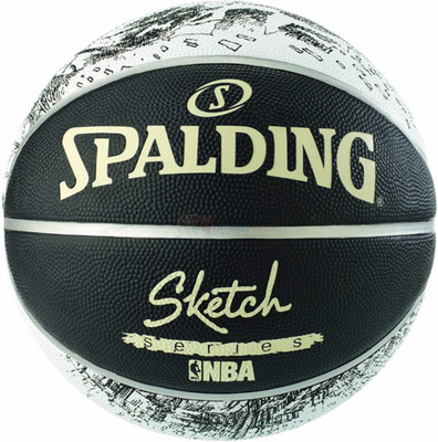 

SPALDING Sketch NBA Basketball - Size: (Pack of 1, Black, White