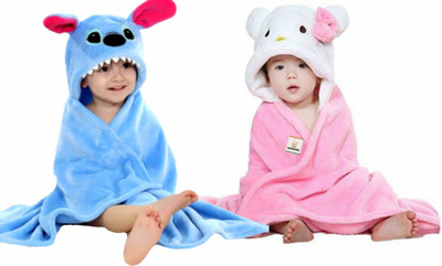 

BRANDONN Pink, Blue  Size Bath Robe(2 Bath Robes, For: Baby Boys & Baby Girls, Pink, Blue