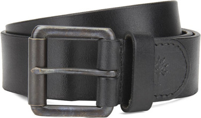 Woodland Men Casual Black Genuine Leather Belt