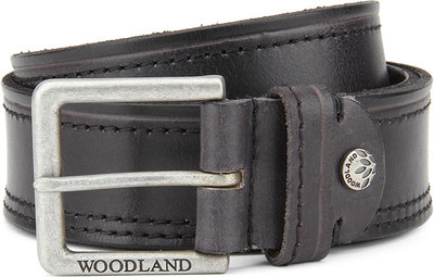 

Woodland Men Casual Black Genuine Leather Belt