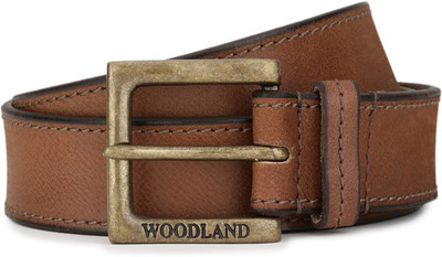

Woodland Men Casual Tan Genuine Leather Belt