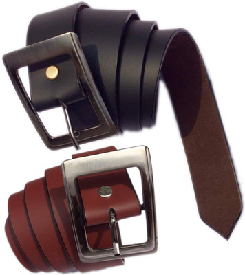 

FRIENDS & COMPANY Men Casual, Party, Formal Black, Brown Artificial Leather Belt