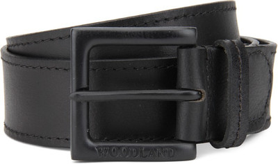 

Woodland Men Casual Black Genuine Leather Belt