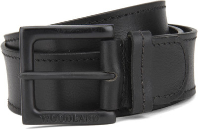 

Woodland Men Casual Black Genuine Leather Belt