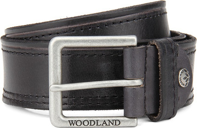 

Woodland Men Casual Black Genuine Leather Belt