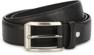 

Woods Men Formal Black Genuine Leather Belt