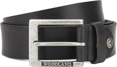 

Woodland Men Casual Black Genuine Leather Belt