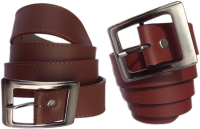 

FRIENDS & COMPANY Men Casual, Party, Formal Brown Artificial Leather Belt