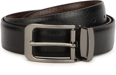 

Woods Men Formal Black, Brown Genuine Leather Reversible Belt
