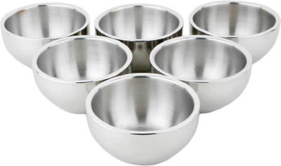 

Sayee Home DÃ©cor Stainless Steel Bowl Set(Silver, Pack of 6)